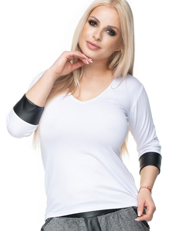 Bluzka Model 0102 White - PeeKaBoo
