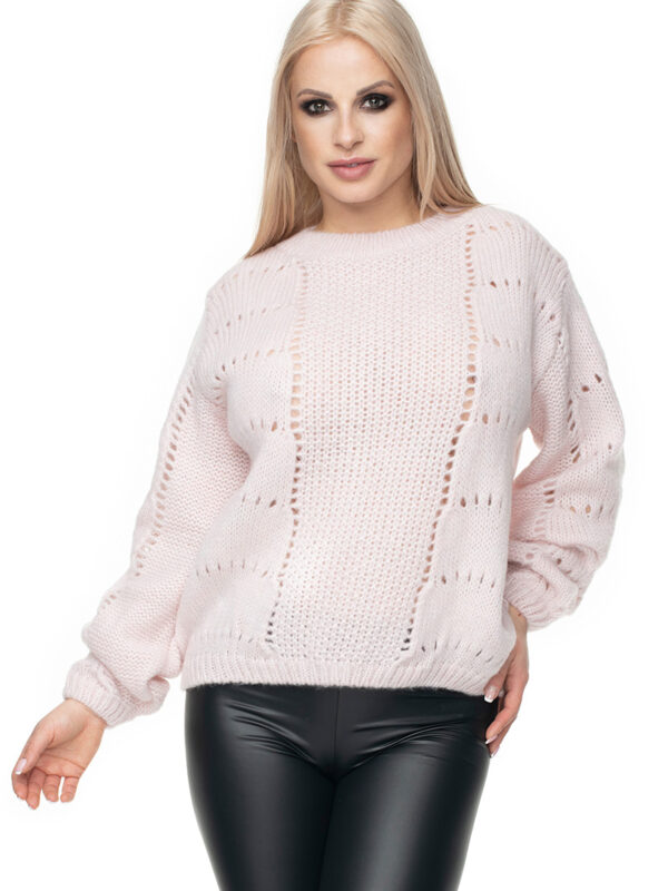 Sweter Damski Model 30059 Powder Pink - PeeKaBoo