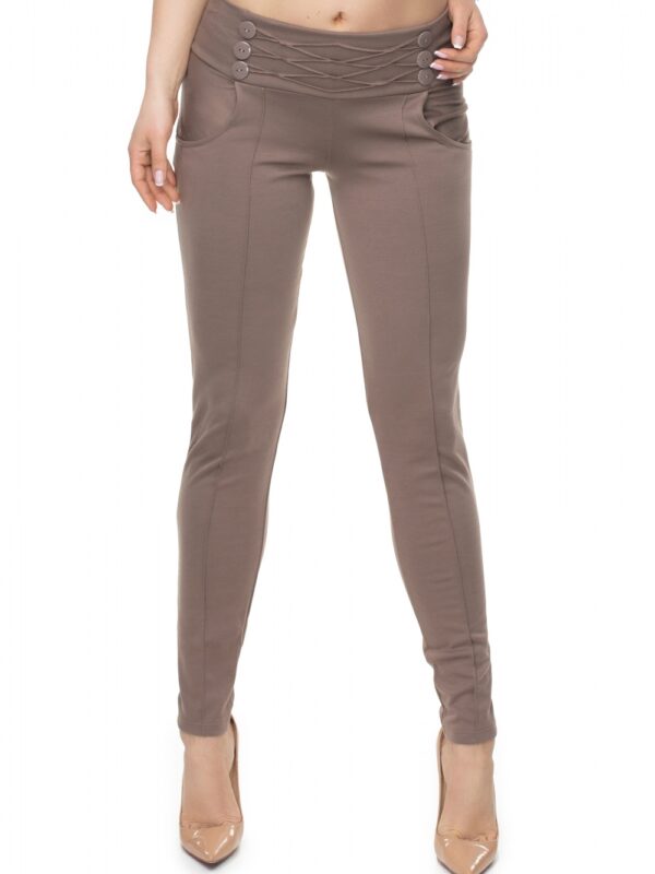 Spodnie Damskie Model 0105 Cappuccino - PeeKaBoo