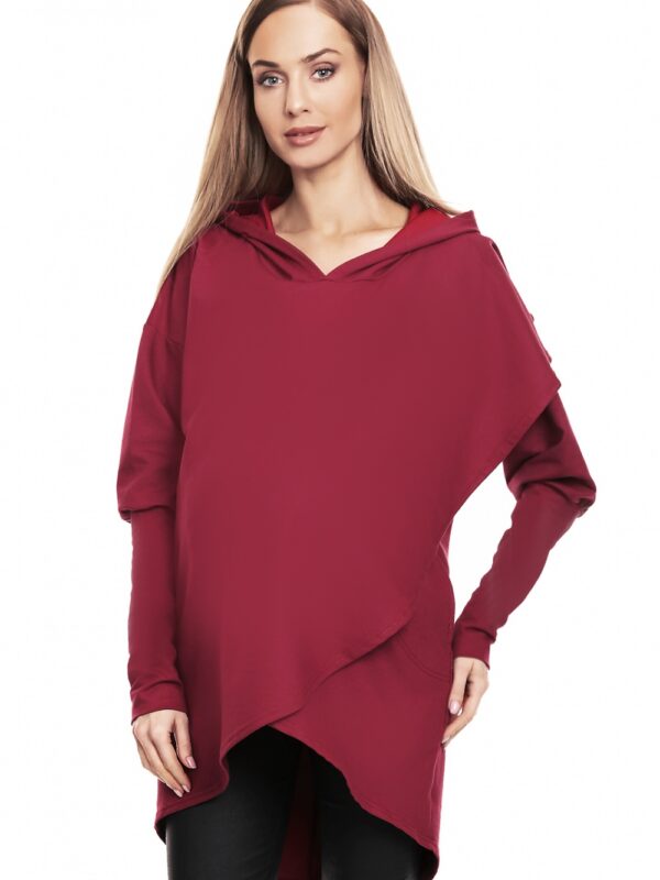 Bluza Ciążowa Model 0146 Bordo - PeeKaBoo