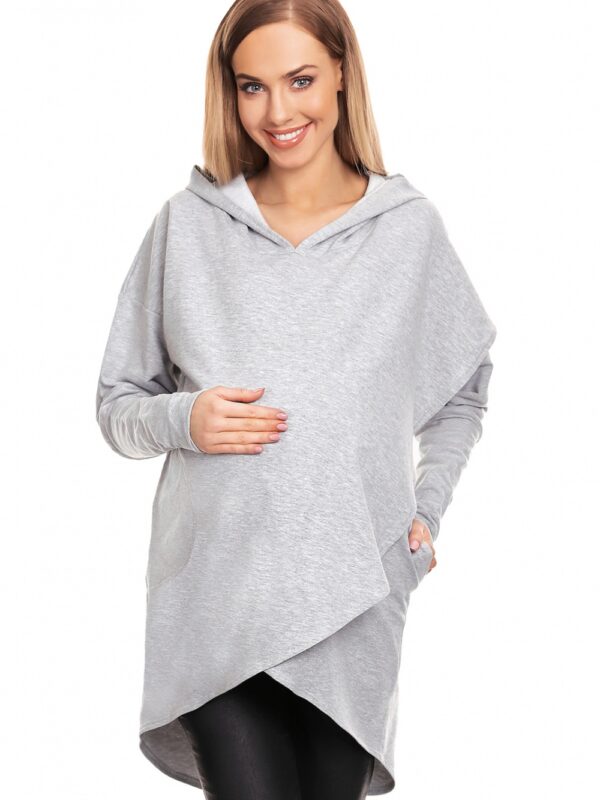 Bluza Ciążowa Model 0146 Grey - PeeKaBoo