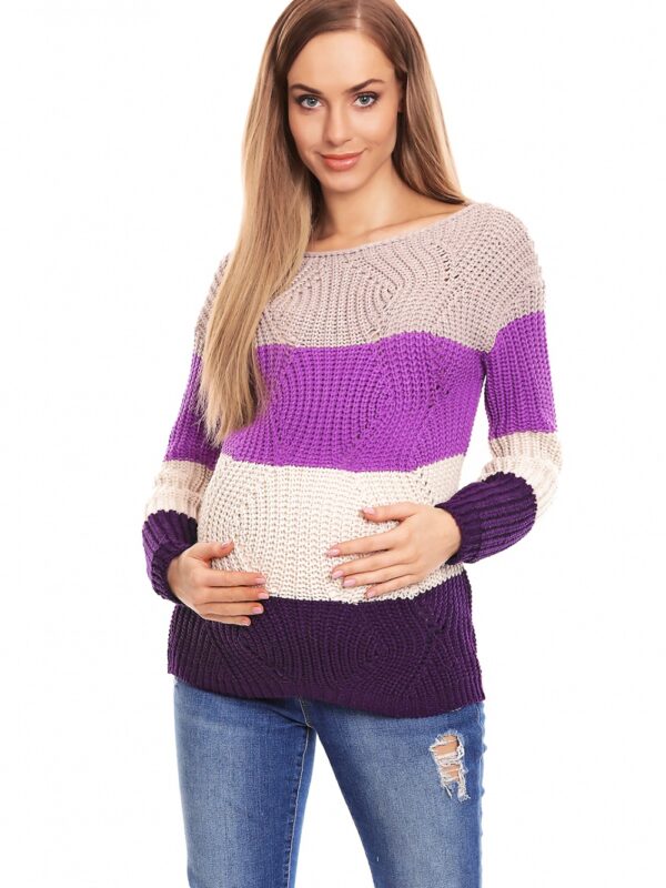 Sweter Ciążowy Model 70019 Violet - PeeKaBoo