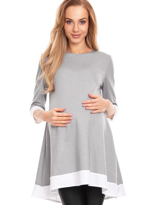 Sukienka Ciążowa Model 0125 Grey - PeeKaBoo