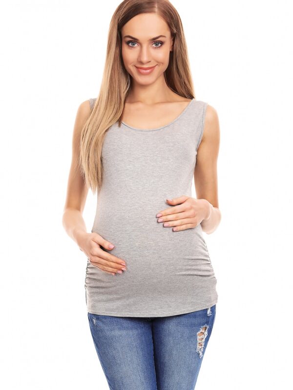 Koszulka ciążowa Model 0141 Grey - PeeKaBoo