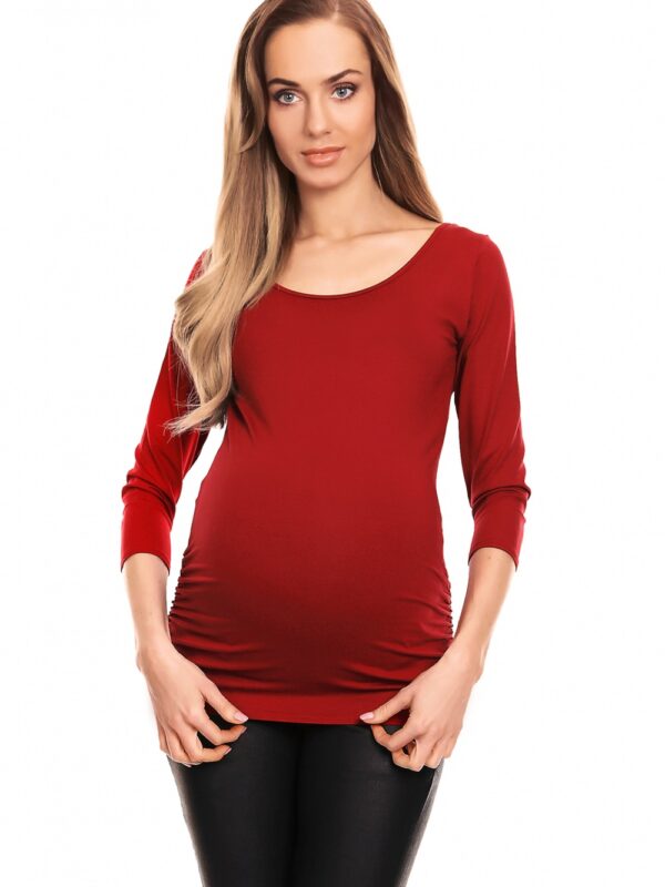 Bluzka Ciążowa Model 0142 Bordo - PeeKaBoo