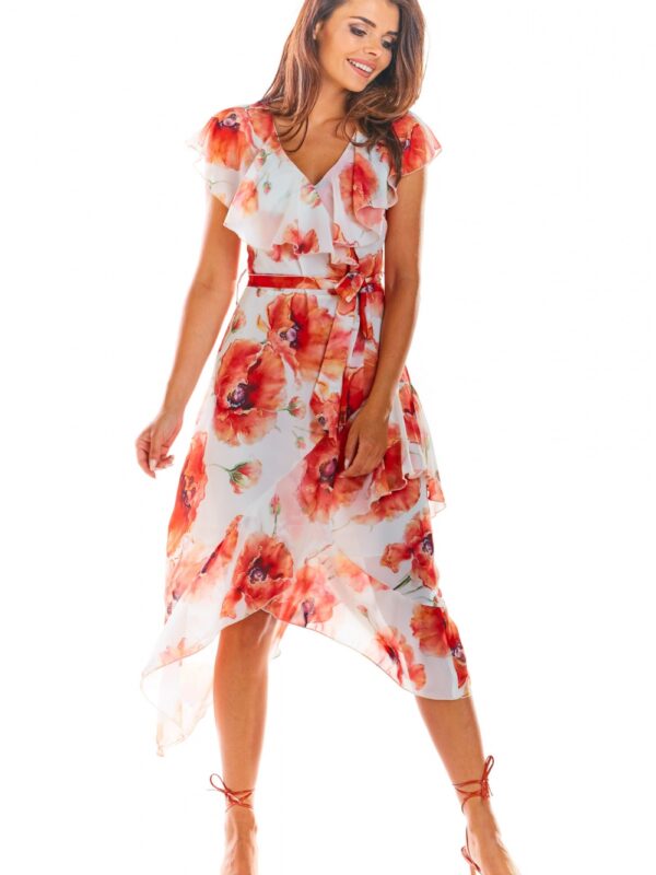 Sukienka Model A308 Red Flowers - awama