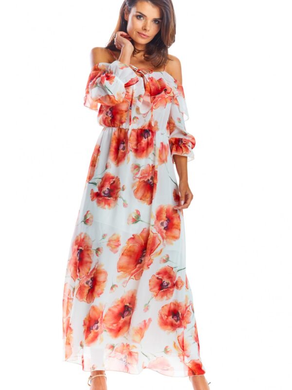 Sukienka Model A311 Red Flowers - awama