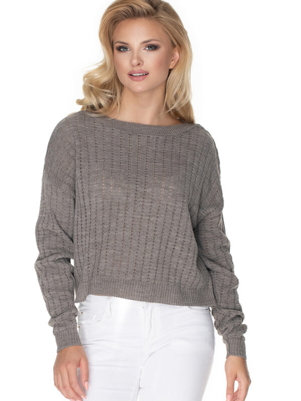Sweter Damski Model 70022 Cappuccino - PeeKaBoo