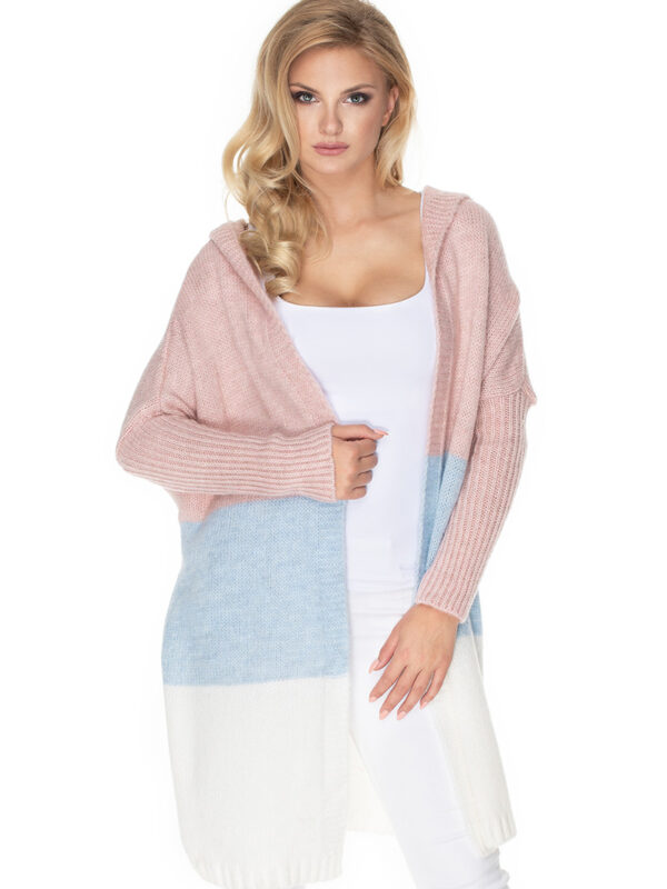 Sweter Kardigan Model 30069 Powder Pink/Sky Blue - PeeKaBoo