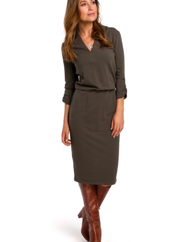 Sukienka Model S194 Khaki - Stylove