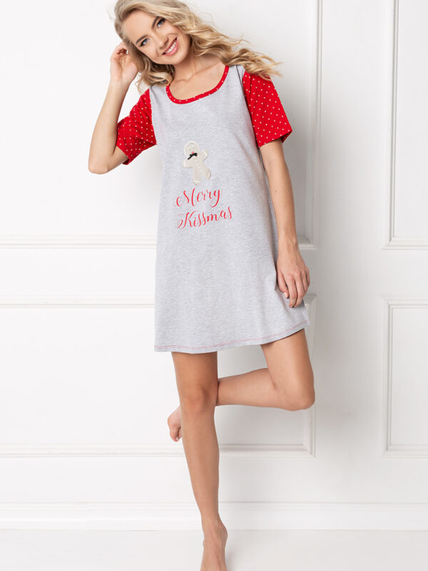 Koszulka nocna Koszula Nocna Model Cookie Grey - Aruelle