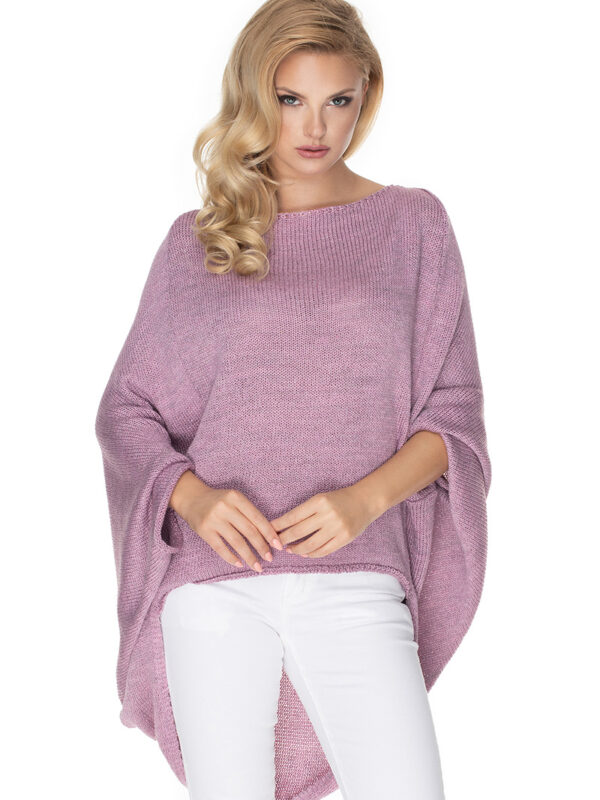 Sweter Ponczo Model 30068 Lila - PeeKaBoo