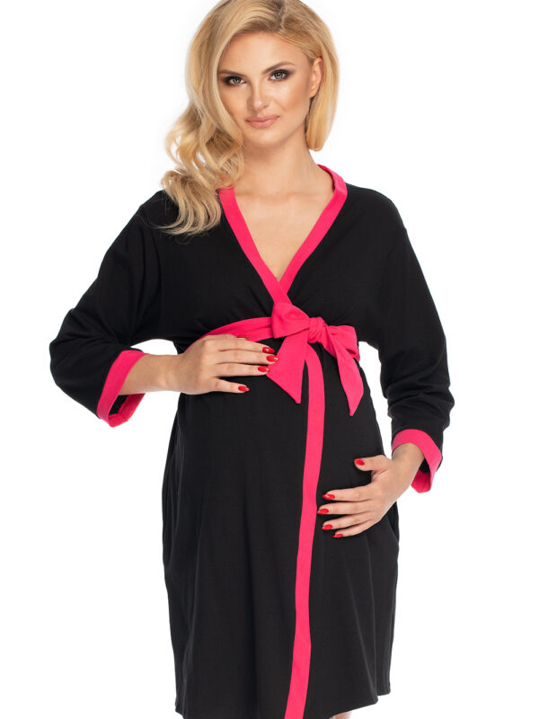 Szlafrok Damski Model 1709 Black - PeeKaBoo