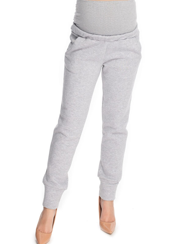 Spodnie Ciążowe Model 0173 Grey - PeeKaBoo