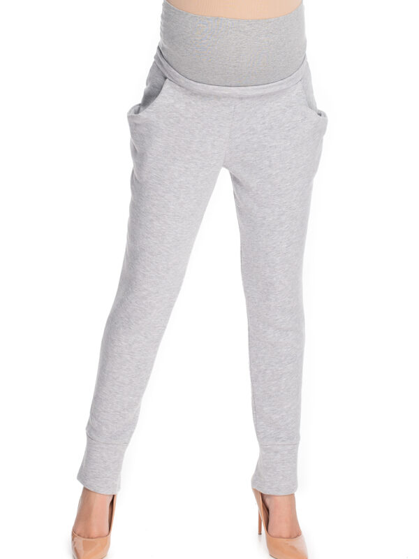 Spodnie Ciążowe Model 0175 Grey - PeeKaBoo