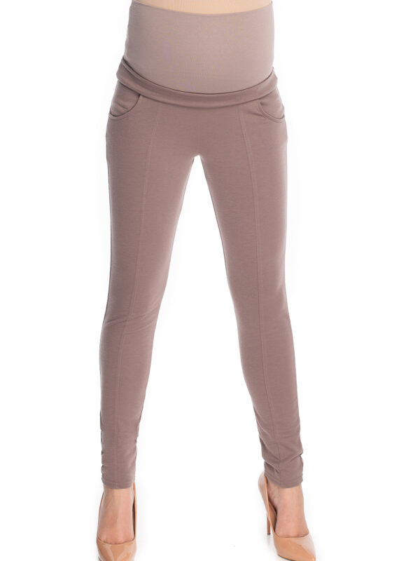 Spodnie Ciążowe Model 0174 Cappuccino - PeeKaBoo