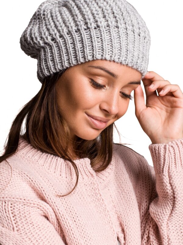 Beret Model BK060 Grey - BE Knit