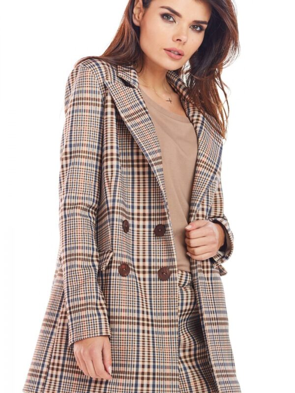 Żakiet Model A364 Brown Krata - awama
