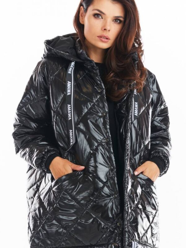 Kurtka Damska Model A385 Black Pikówka - awama