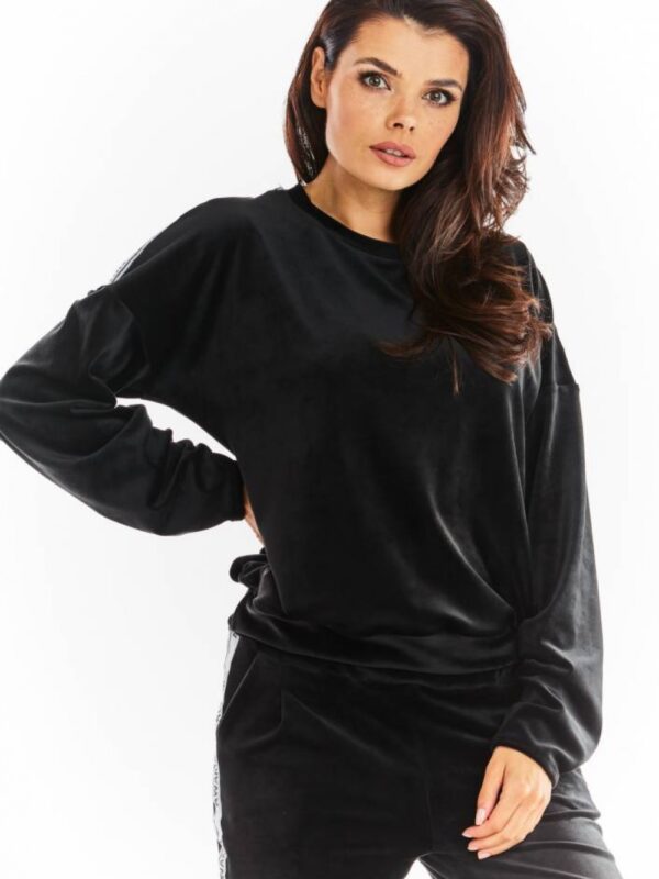Bluza Damska Model A374 Black Welur - awama
