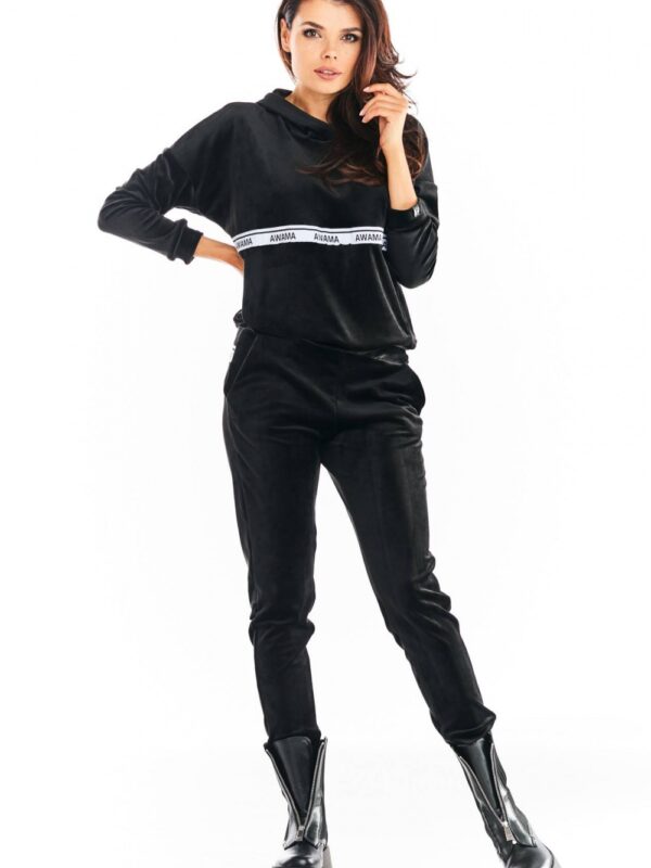 Spodnie Damskie Model A372 Black Welur - awama