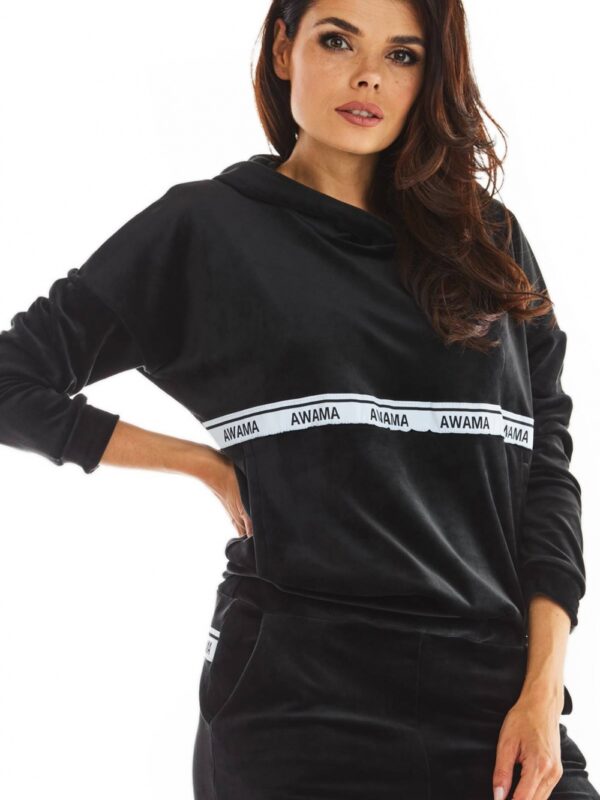 Bluza Damska Model A371 Black Welur - awama
