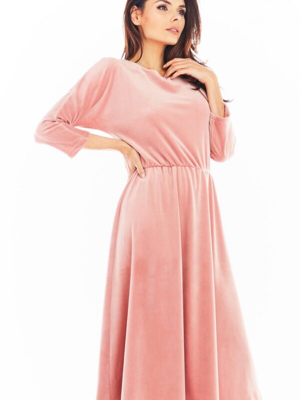 Sukienka Model A407 Welur Pink - awama