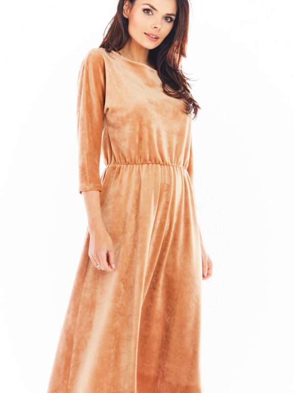 Sukienka Model A407 Welur Beige - awama