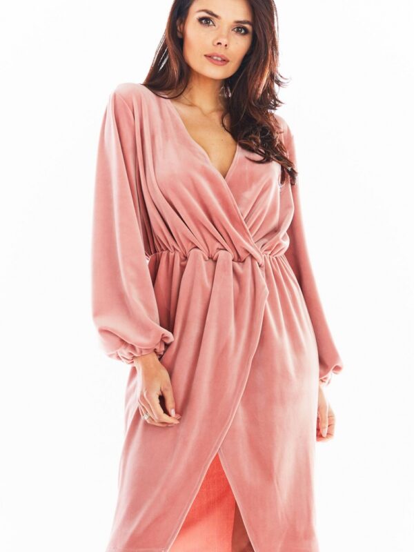 Sukienka Model A406 Welur Pink - awama