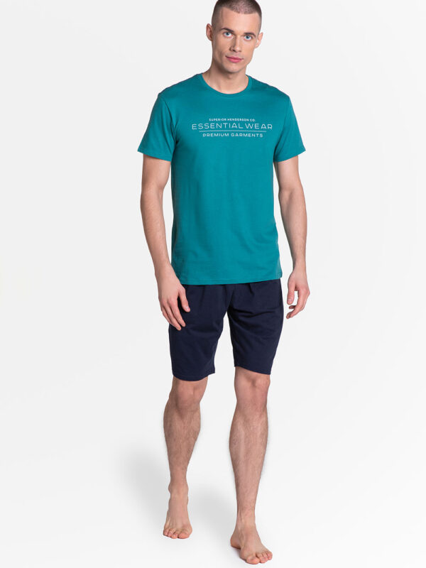 Piżama Męska Model Deal 38880-77X Green/Navy - Henderson