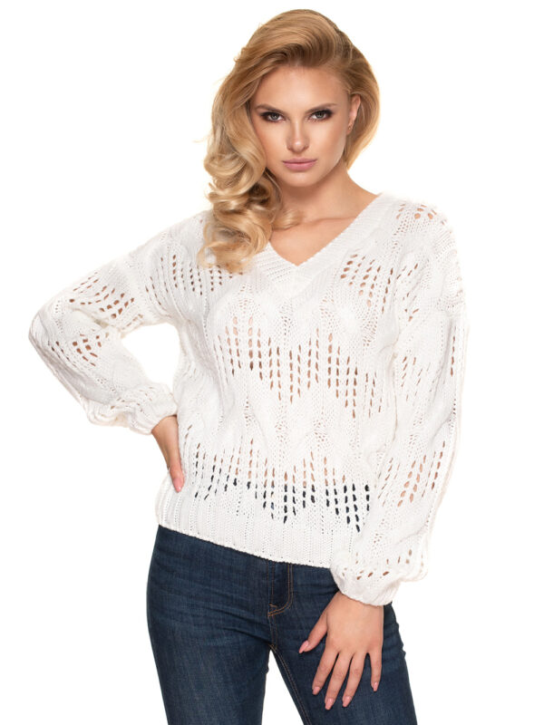 Sweter Damski Model 30076 Cream - PeeKaBoo