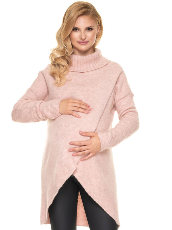 Sweter Ciążowy Model 30078 Pink - PeeKaBoo
