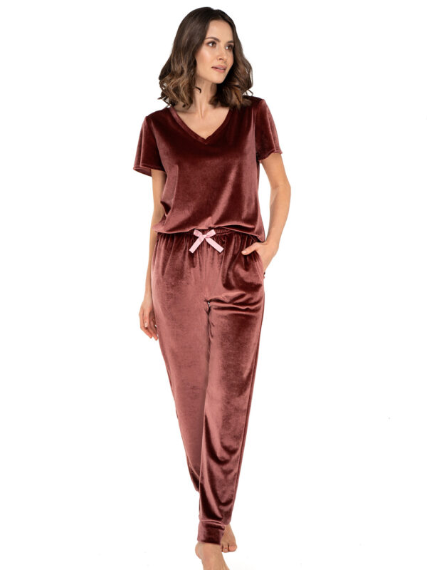 Spodnie Dres Damski Model Audrey Burgund - Babella