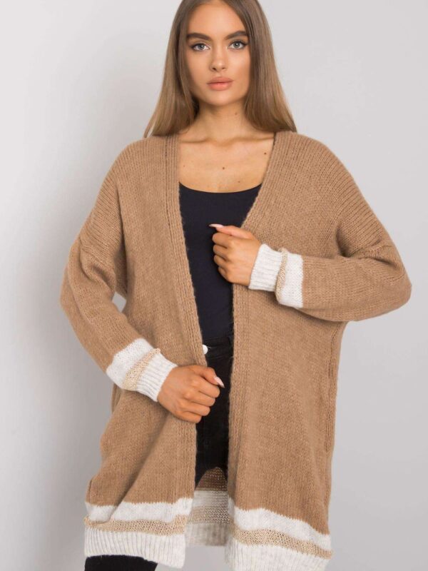 Sweter Kardigan Model TW-SW-BI-A21768.21 Camel - Och Bella