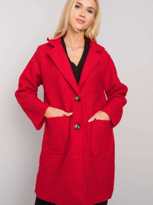 Płaszcz Damski Model TW-PL-BI-21717.40P Red - Och Bella