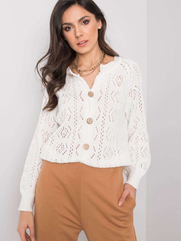 Sweter Kardigan Model TW-SW-BI-591.60 Ecru - Och Bella