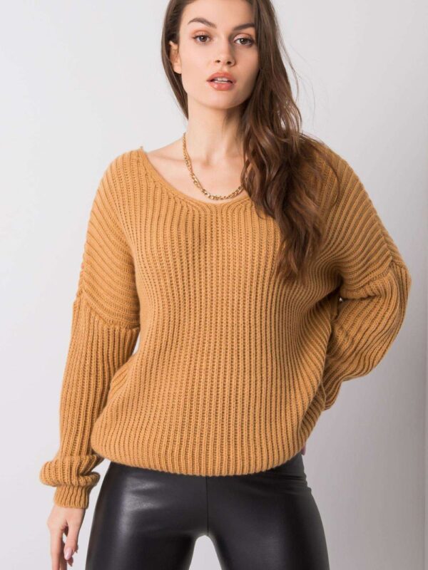 Sweter Damski Model TW-SW-BI-19710.11 Camel - Och Bella