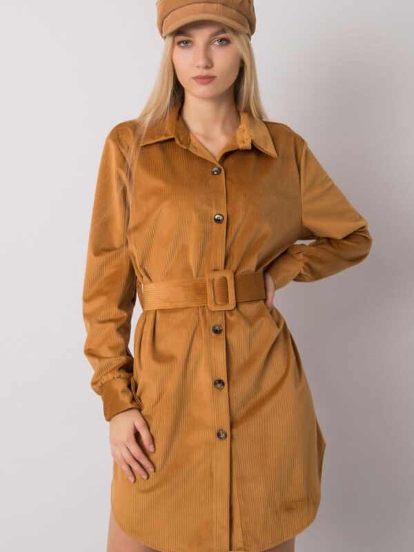 Sukienka Model DHJ-SK-10333.12P Camel - Italy Moda