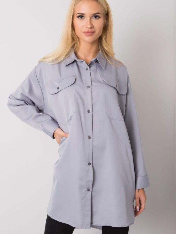 Koszula Damska Model EM-KS-678-1.09 Grey - Ex Moda