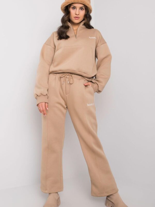 Spodnie Komplet Model EM-KMPL-708.16 Dark Beige - Ex Moda