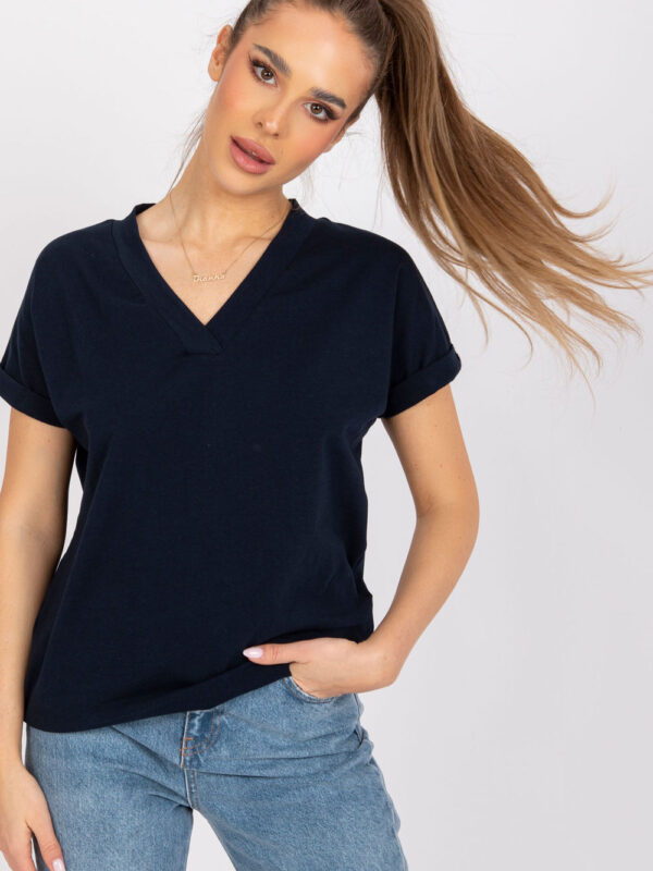 T-shirt Damski Model RV-TS-7666.19 Navy - BFG