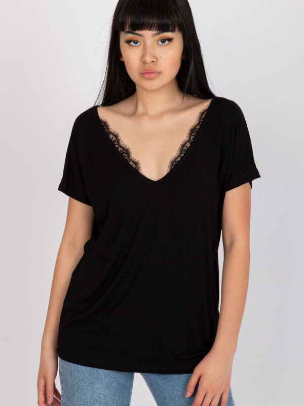 T-shirt Damski Model RV-TS-7665.91 Black - BFG