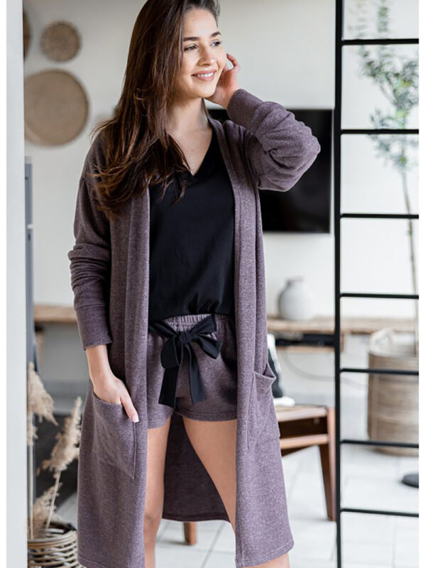 Sweter Kardigan Model Magnetism Brown - Sensis