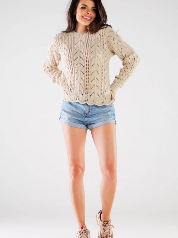 Sweter Damski Model A446 Beige - awama