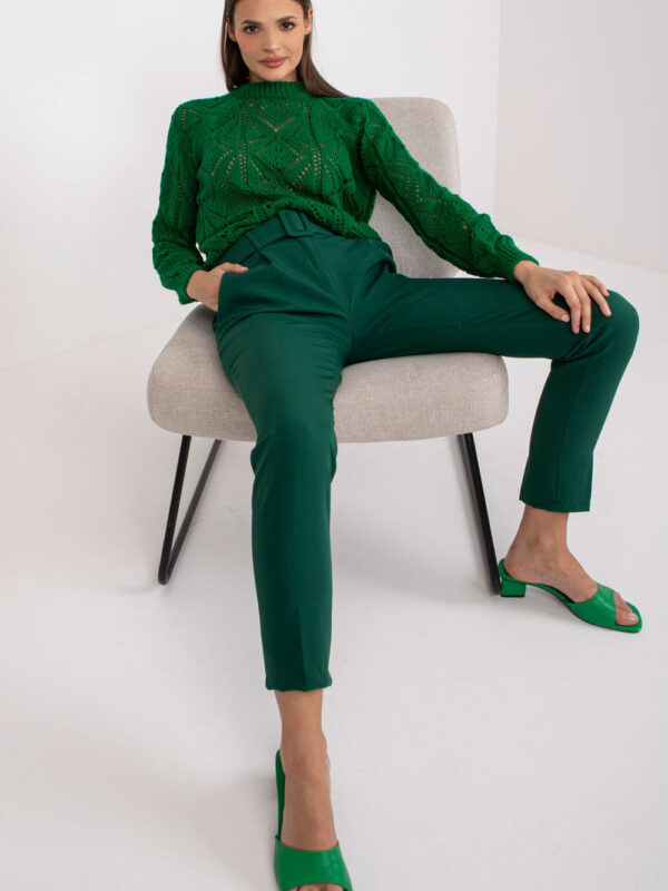 Spodnie Damskie Model DHJ-SP-12787.21X Dark Green - Italy Moda