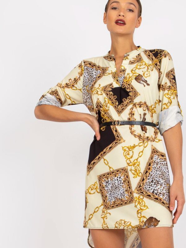 Sukienka Model DHJ-SK-5766AB-6.76 Light Yellow - Italy Moda