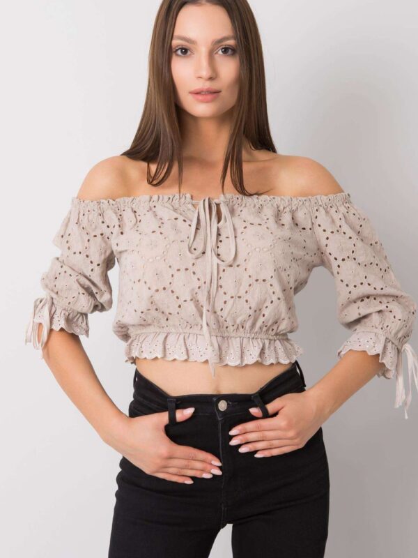 Bluzka Model TW-TP-BI-25455.43 Beige - Och Bella