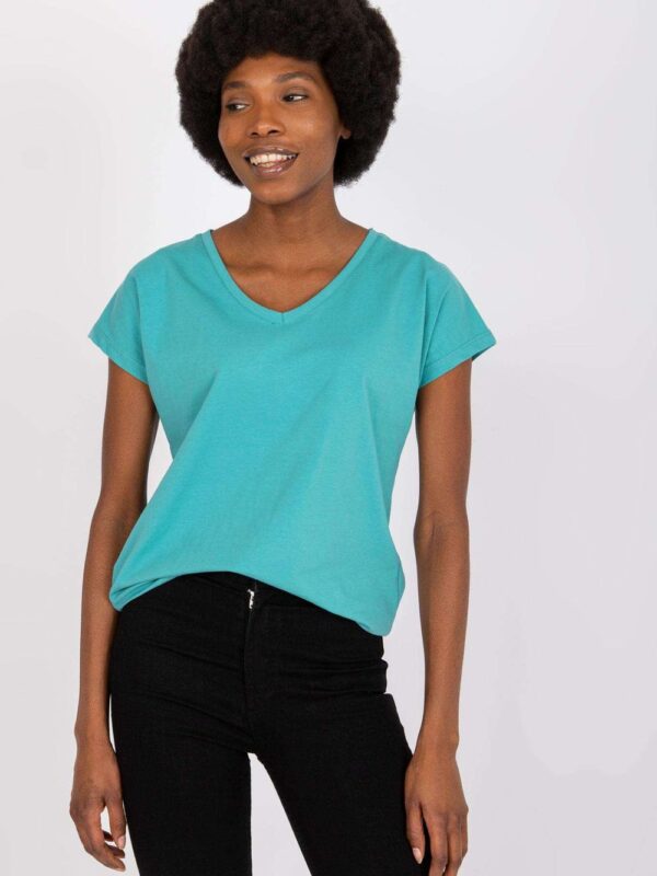 T-shirt Damski Model AP-TS-A-004 Turkus - BFG