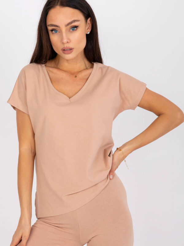 T-shirt Damski Model AP-TS-A-004 Camel - BFG
