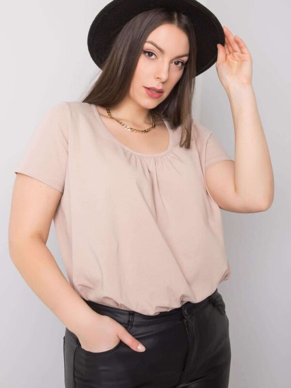 T-shirt Damski Model RV-TS-6320.85P Beige - BFG